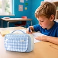 thumbnail image 5 of Large Capacity Pencil Case Pouch, Handheld-Portable Pencil Bags with Zipper, Elegant Pencil Pouch with Mult Compartments, Magnetic Closure Pencil Pouch Organizer, Pencil Box for Teen Adults, 5 of 6