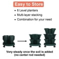 thumbnail image 6 of StarQualityBargain Spring Gardening Special: Dual Stackable Planters with Wheels - 6-Tier PVC Planter for Strawberries, Herbs & Vegetables, Green, 6 of 8
