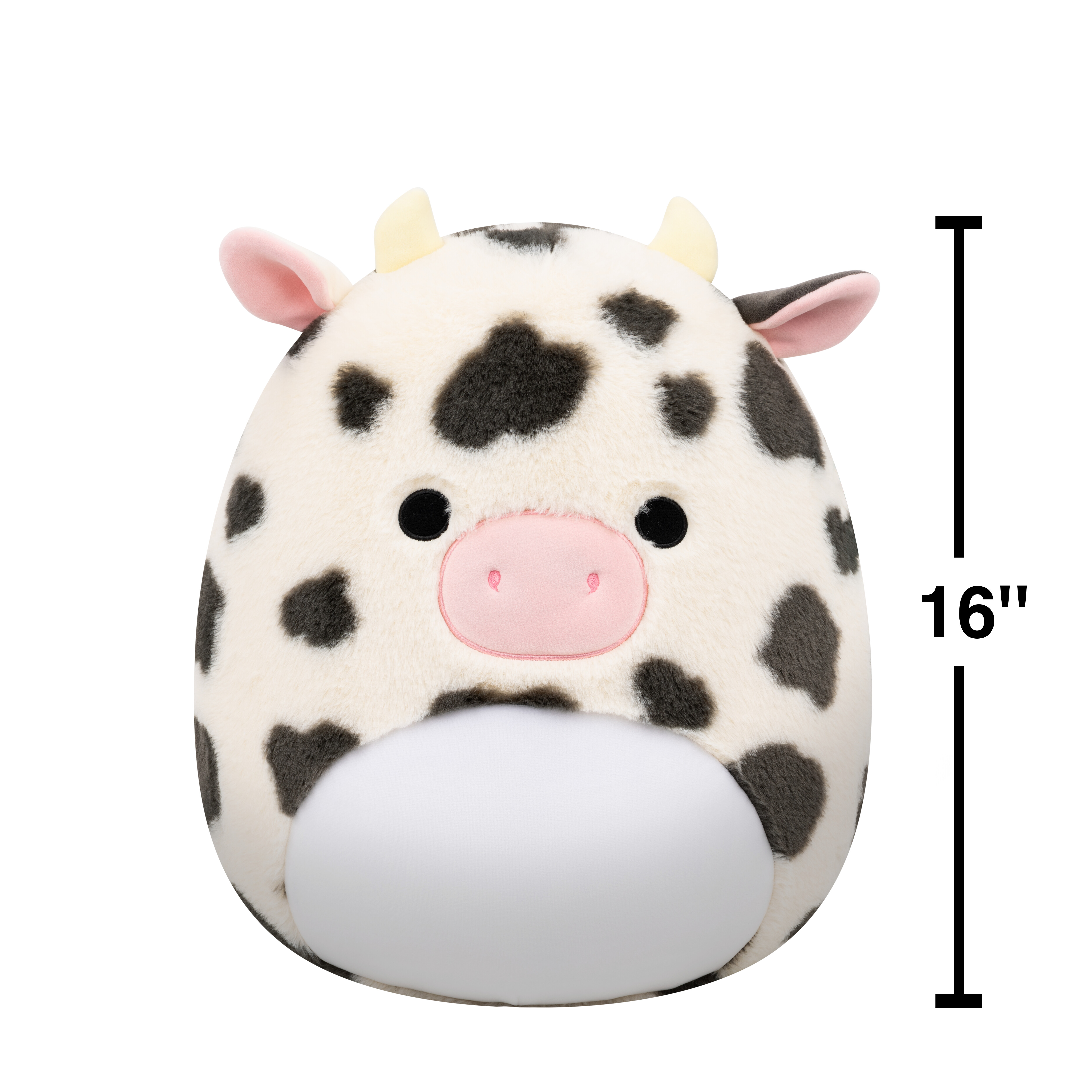 Squishmallows FuzzAMallow Official 16 inch Colin the Black And White Spotted Cow - Child's Ultra Soft Stuffed Plush Toy