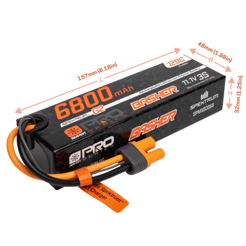 Spektrum 22.2V 5000mAh 6S 30C Smart LiPo Akku – Mit IC5 Stecker, Smart-Technologie, Für Modellbau & RC-Cars