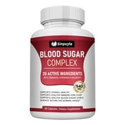 Blood Sugar Complex with Cinnamon, Chromium & Mulberry - 20 Active Ingredients, 940mg, 60 Capsules - Supports Healthy Blood Sugar Levels (Normal Range)