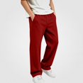 thumbnail image 2 of DJDLJWCJ Casual Sweatpants for Boys Elastic Waist Lightweight Straight Pants Stretch Soft Hiking Trousers Red Size 14, 2 of 7