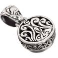 thumbnail image 3 of Dainty Scroll Silverwork Natural Turquoise 925 Sterling Silver Pendant, 7/8", 3 of 3