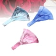 thumbnail image 3 of 3 diademas de algodón con efecto tie-dye y ala ancha para mujer (rosa, celeste, verde claro), 3 of 5