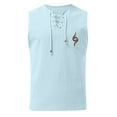 thumbnail image 4 of Baqcunre Tank Tops Men Male Tops Sports Sleeveless Top Cotton Vest Painting Fitness Muscle Tank Top T-Shirts For Men Tops For Men Light blue XL, 4 of 4