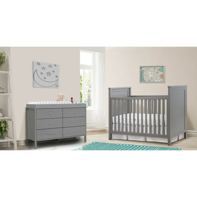 Weathered shop grey crib