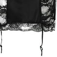 thumbnail image 6 of Womens Nightgown Lace Thong Backless Pajamas Translucent Chemise Sleepwear Black L, 6 of 7