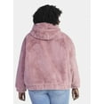 thumbnail image 3 of Time and Tru Women's and Women's Plus Faux Fur Hoodie Jacket, Sizes XS-2X, 3 of 5