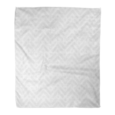 SIDONKU Throw Blanket Warm Cozy Print Flannel Gray Pattern Herringbone Neutral in Flat Tileable White Color Angle Comfortable Soft for Bed Sofa and Couch 50x60 Inches