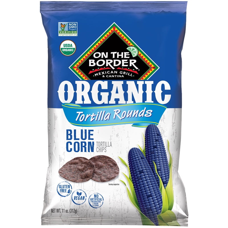 11oz On The Border Organic Blue Corn Tortilla Rounds Chips