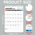 thumbnail image 2 of XYKA 2025 Wall Calendar - Vertical Wall Calendar 2025,Wall Calendar 2025 Large Wall Calendar 2025 2026 18 Month Vertical Hanging Calendar Wall 2025 17"x 12" Large Monthly Planner From Jan 2025 To 2026, 2 of 7
