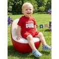 thumbnail image 4 of BemeyourBBs Toddler Baby Boys 4th of July Outfit Patriot Independent Day Summer Clothes All American Dude Letter Embroidery Short Sleeve T Shirt and Star Shorts Set Toddler Baby Boy Summer Outfit, 4 of 9