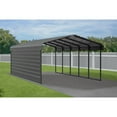 thumbnail image 3 of Arrow 12 x 24 x 7 ft Charcoal Carport With 1 Side Wall Kit, 3 of 15