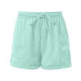 thumbnail image 5 of XEGLSBU Girls Casual High Waist Wide Leg Shorts with Bow Elastic Waistband Comfortable Summer Play Shorts z260612-c-Mint Green Size 16-17 Years, 5 of 7