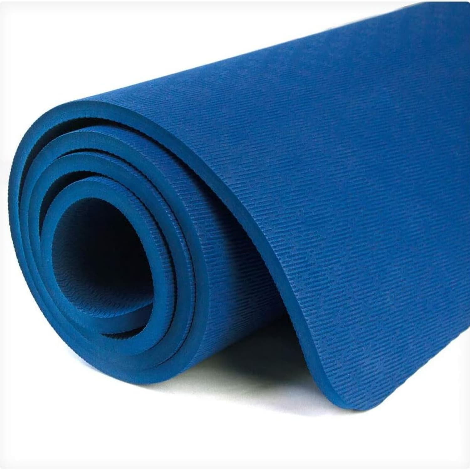 Yoga Extra Thick TPE Yoga Mat - 72"x 32" Thickness 1/2 Inch -Eco Friendly SGS Certified - With High Density Anti-Tear Exercise Bolster For Home Gym Travel & Floor Outside
