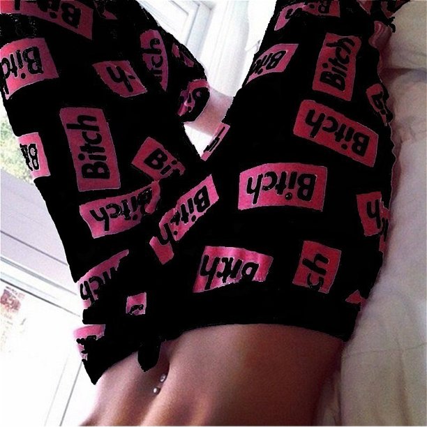 figure and letter print drawstring waist joggers
