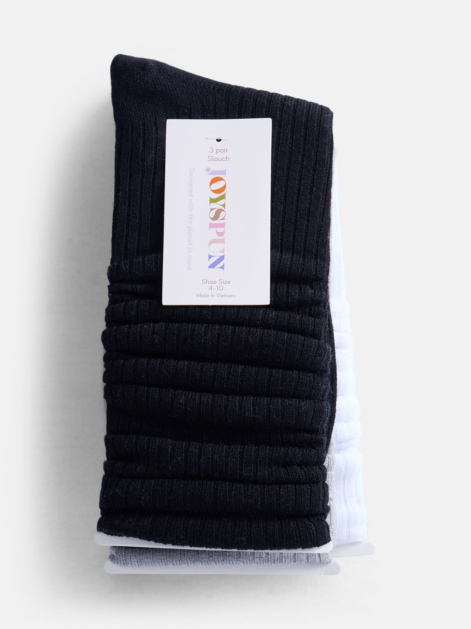 Joyspun Womens Comfort Classic Slouch, 3-pack, Size 4-10