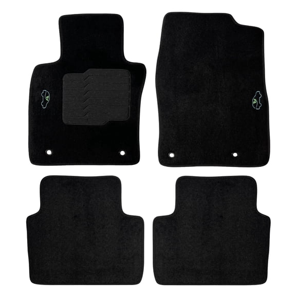 ecoMats Carpet Floor Mats For 2019 to 2026 Mazda 3, CX-30, Front and Rear, Black