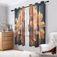 thumbnail image 7 of BZSMCE Window Curtain Panels Fashion Radiant Orange Blossoms Printed 63x42in/63x52in, 7 of 7