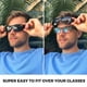 thumbnail image 4 of Gafas de sol Fit Over con protección solar polarizada, corte azul, unisex, 4 of 5