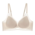 thumbnail image 3 of YFNNUP Everyday Daily Bras, Women's Wireless Bra Support Lift Seamless T-Shirt Bras Full Coverage Khaki,M, 3 of 6