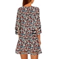 thumbnail image 3 of Women's Basic Short Dress Shift Dress Casual Crewneck Dress Floral Print Size 2XL, 3 of 4