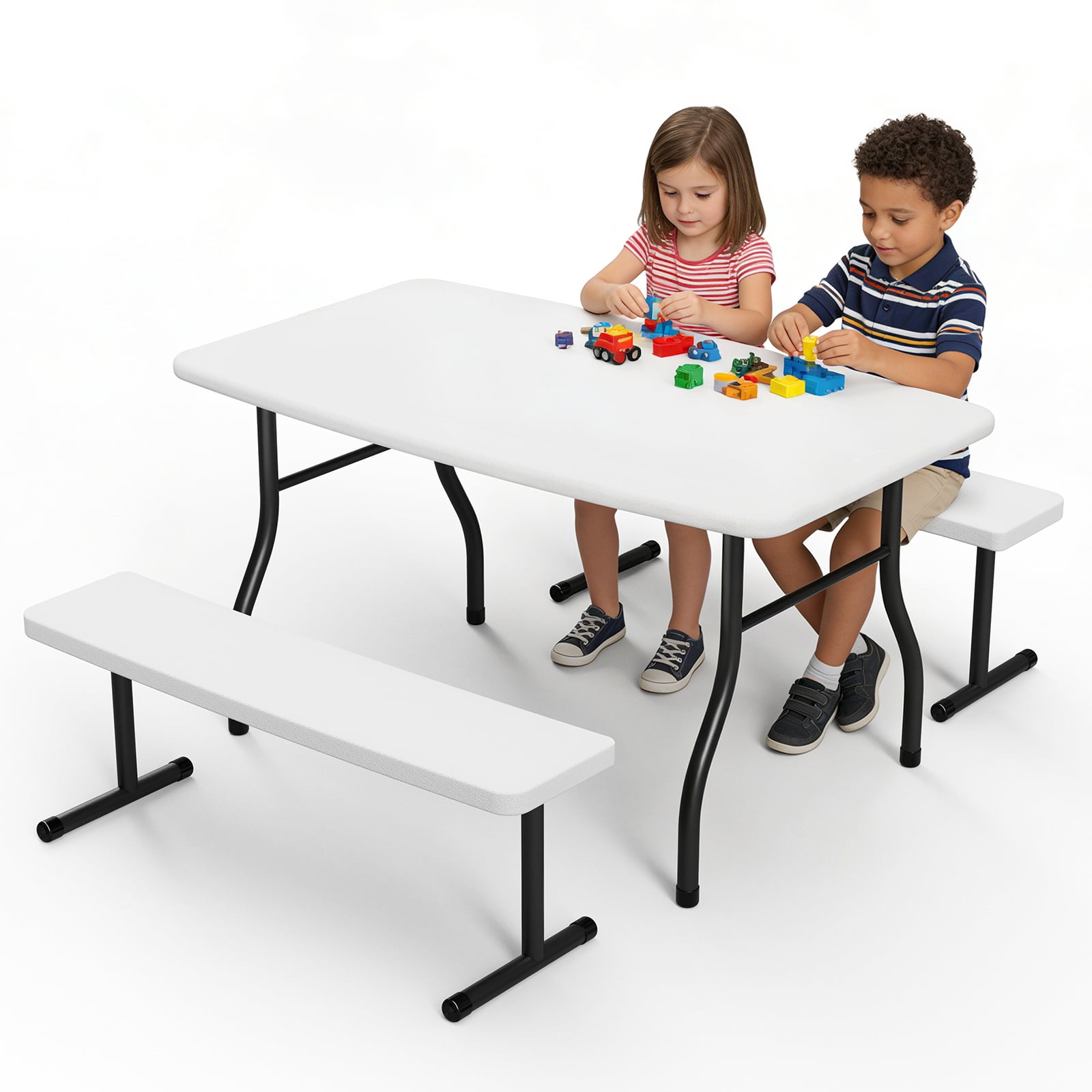 Coleman Pack-Away Portable Camping 4 Person Mosaic Picnic Table