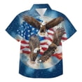 thumbnail image 4 of Staki Girls Patriotic Shirt USA Flag Shirt Kids 4th of July Button Down Shirts Girls Boys Patriotic Short Sleeve Independence Day Tee Tops 4T 5T 371T(Dark Purple,5-6 Years), 4 of 4