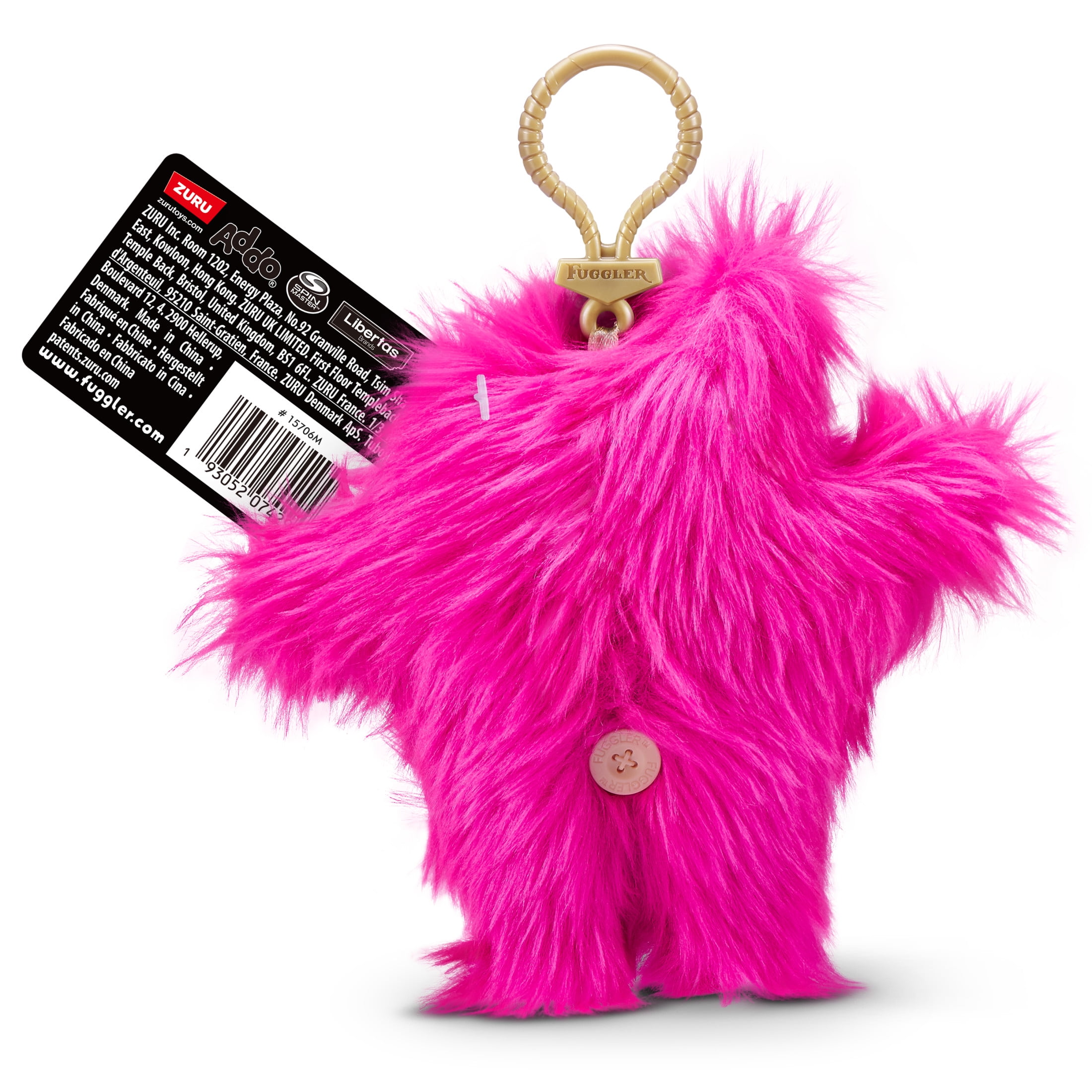 ZURU Fuggler Keyring ぬいぐるみセット Fuggler Key Rings 5 inch (Grin Grin), Funny Ugly Monster