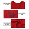 thumbnail image 3 of TIYOMI Plus Size Merry Christmas Tree Tops For Women Cross Band Long Sleeve Crewneck T-shirts Red Pullover Fall Winter Casual Tee XL 14W 16W, 3 of 3