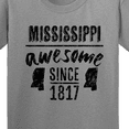 thumbnail image 4 of Inktastic Mississippi Awesome Since 1836 Youth T-Shirt, 4 of 5
