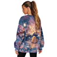 thumbnail image 2 of HELLHERO Capybara Cherry Blossom Print Pullover Tops for Women Comfy Oversized Sweater with Pocket Long Sleeve Crewneck Sweatshirt Size L, 2 of 7
