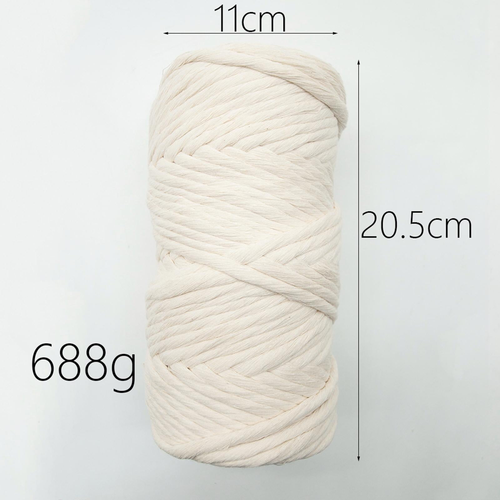 FVDPWYE yotijar 100% Natural Macrame Cotton Cord, 6 Mm X 109 Yard Cord Cord Cotton Rope 6mm with 2 Sticks