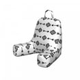 thumbnail image 1 of Ethnic Reading Pillow, Monochrome Style Repeating Direction Pointers Pattern Illustration, Bedrest Cushion with Back Pocket and Washable Cover, 2 Sizes, by Ambesonne, 1 of 3