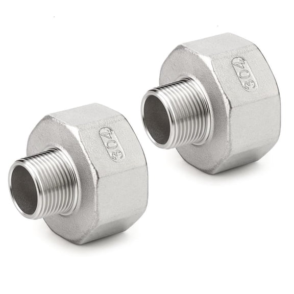 Heavy Duty Pipe Thread Adapter 3/4 Inch Male To 1 1/4 Inch Female NPT Connection