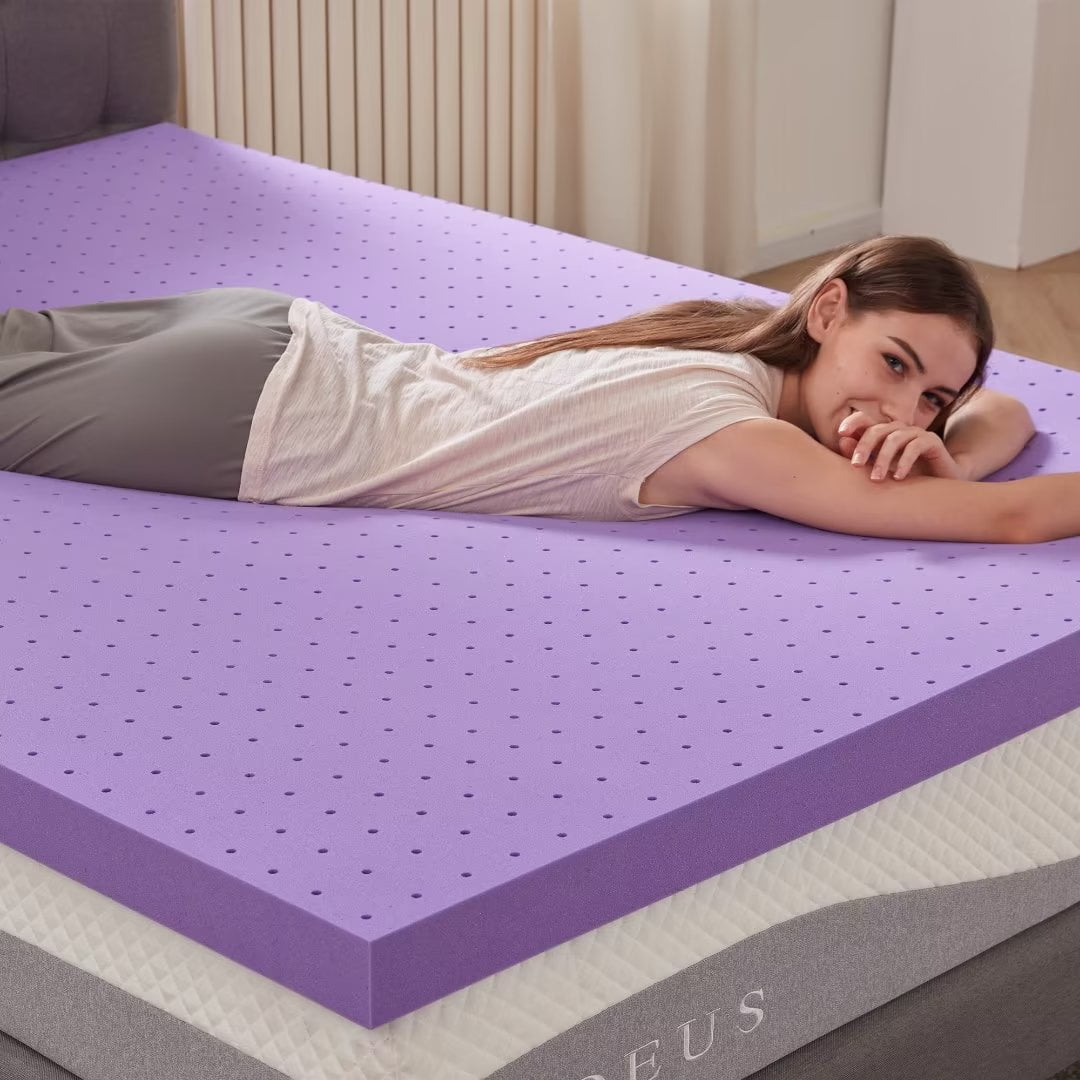 BDEUS 3 inch Mattress Topper, Cooling Gel Memory Foam Bed Topper for Pressure Relief, Twin-XL