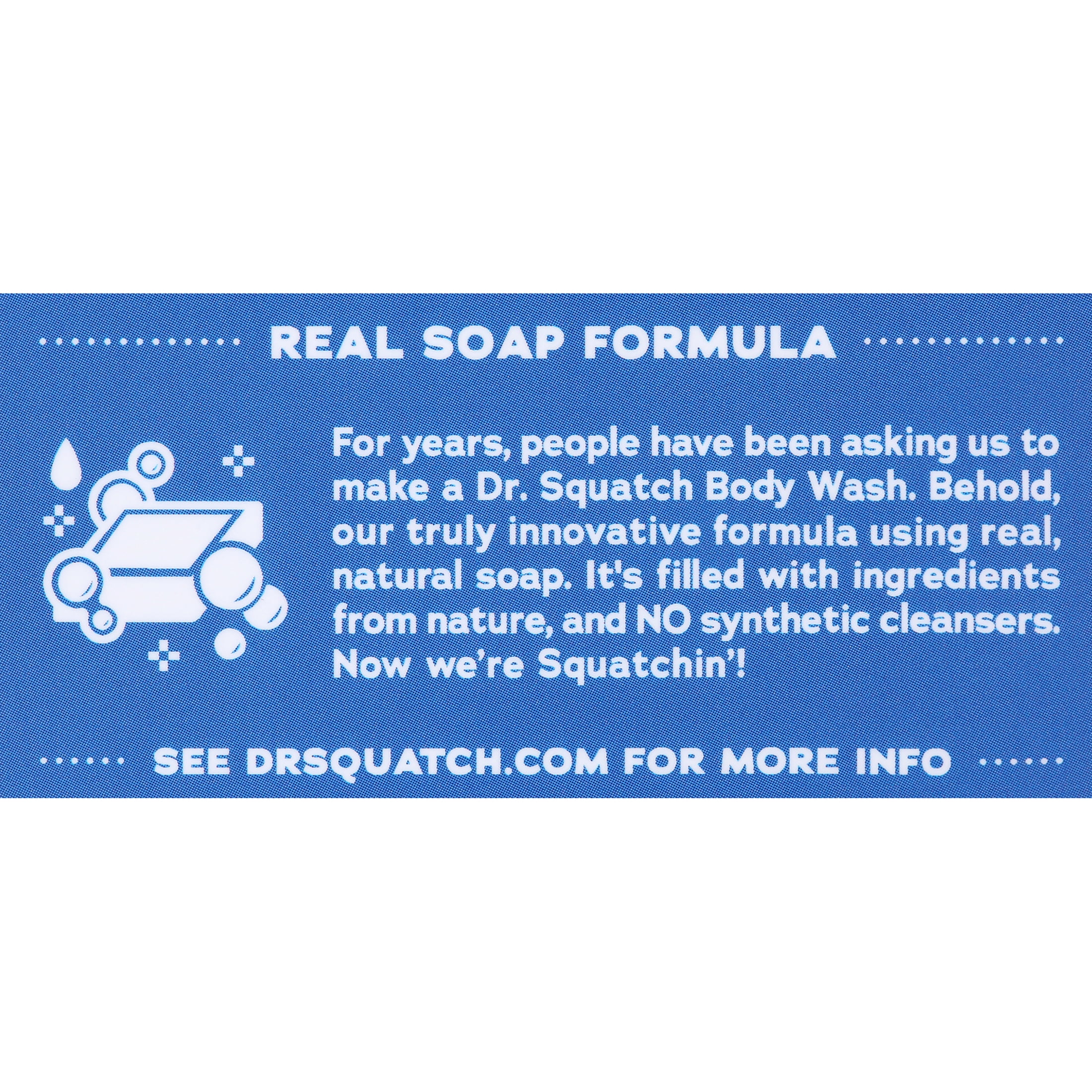 Dr. Squatch Mens Natural Body Wash, Sulfate Free Moisturizing Body Wash for men, Fresh Falls, 14 fl Oz