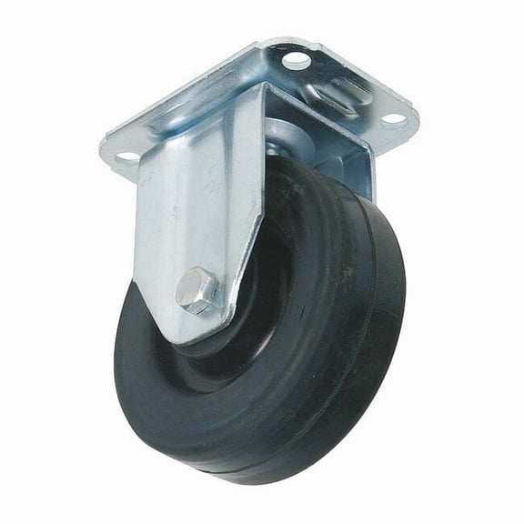 Manufacturer Varies Rigid Plate Caster,Rubber,4 in.,275 lb. 3A746