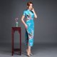 thumbnail image 1 of Vestido largo cheongsam de otoño para mujer joven, elegante, retro, para desfile de moda, ajustado, 1 of 3