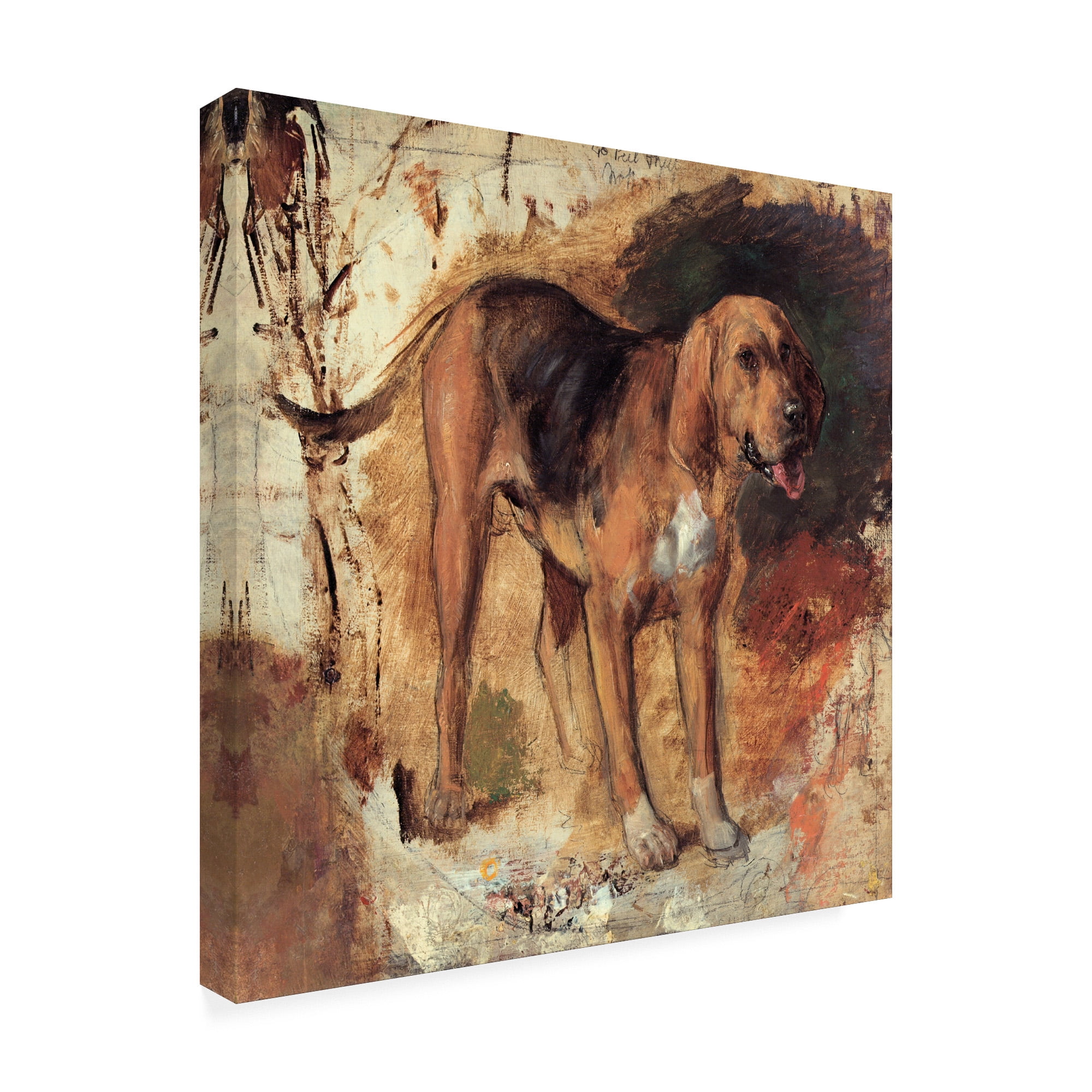 Holman Hunt 'Study of a Bloodhound' Canvas Art