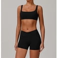 thumbnail image 2 of PISONIC Two Piece Workout Sets for Women Square Neck Sports Bra and Scrunch Butt Lifting Shorts Gym Yoga Active Wear Outfits, 2 of 7