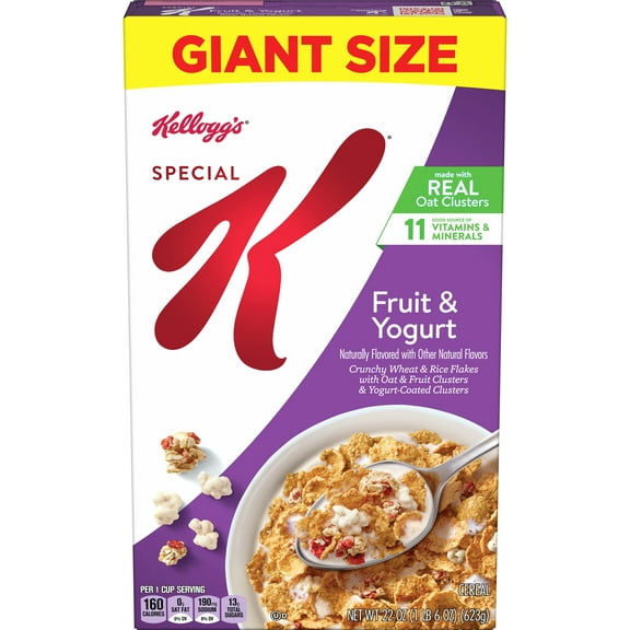 Kellogg's Special K Fruit and Yogurt Breakfast Cereal, Giant Size, 22 oz Box
