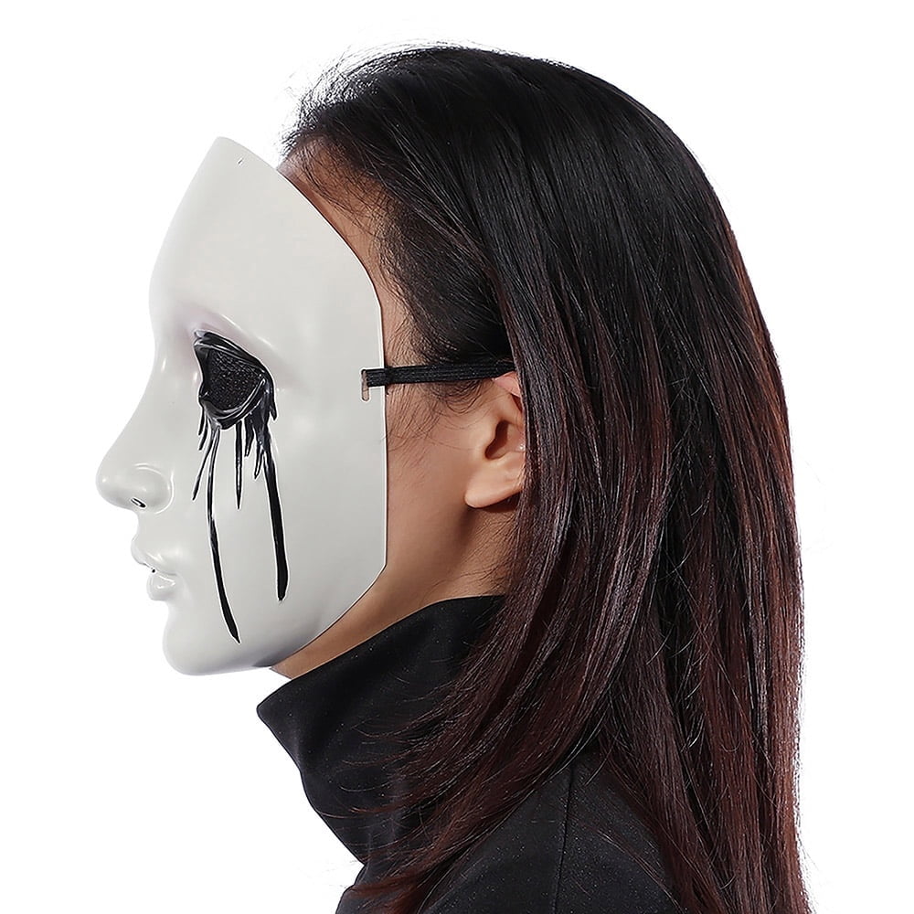 Drip Girl Mask Costume Accessory for Adults, Black and White, Halloween by Way To Celebrate