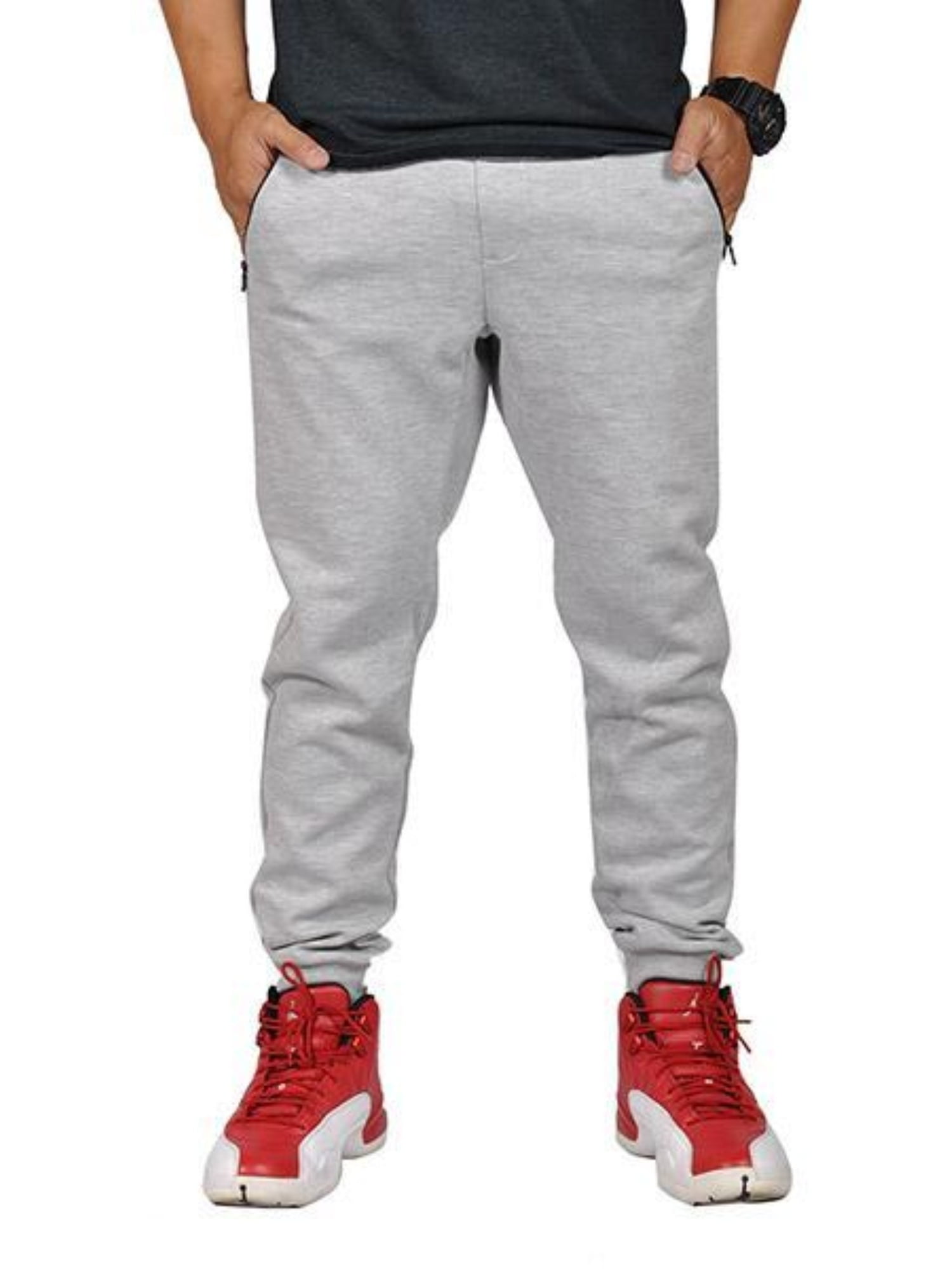 grey ribbed sweatpants