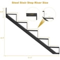 thumbnail image 1 of EDTara Surélévateur d'Escalier en Métal Robuste, Lot de 2, pour Terrasses Extérieures, Stringer en Acier Durable, Supporte 600 Lb, Résistant à la Corrosion, Installation Facile pour Escaliers Extérieurs, 1 of 8