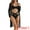 Black, variant on Women's Adjustable Spaghetti Straps Bikini Set Large Black