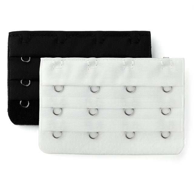 INSPIRE CHIC Women's 3 Rows 4 Hooks Bra Extenders Straps Extension