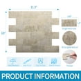 thumbnail image 6 of Art3d 10-Pack Peel and Stick Wall Tile for Backsplash, Stick on Stone Tile for Kitchen Bathroom Fireplace Vanitity in Stone Beige, 6 of 6