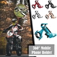 thumbnail image 2 of 360° Aluminum Motorcycle Bike Rotatable Cell Phone Mount Holder Handlebar ) P5P0, 2 of 9