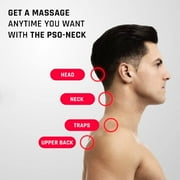 PSO-Neck Massager and Muscle Release Tool, Neck Tension Reliever and Personal Self Massager, Sunset Red